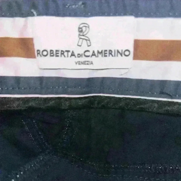 Roberta Di Camerino Women's Pants Mid Rise  Casual Dark Navy Size 12 Flare - Picture 4 of 5